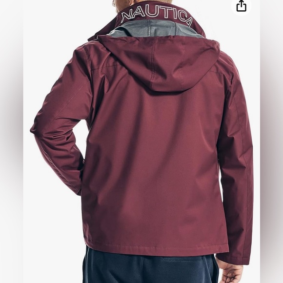 Náutica Men’s Burgundy Waterproof Bomber Jacket - XL - Picture 7 of 14